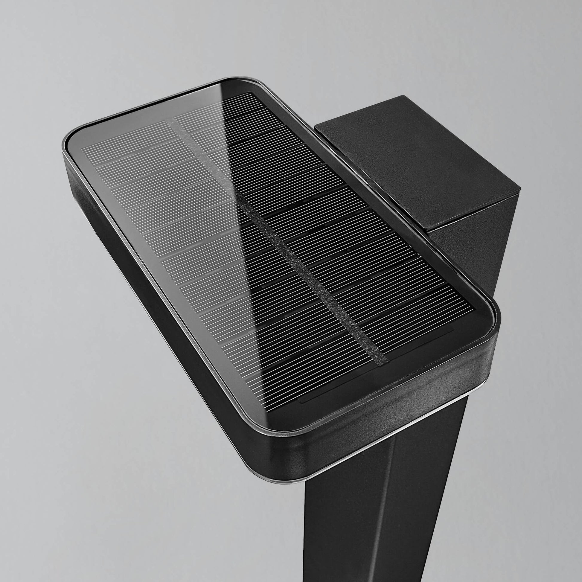 Rica Square LED Garden Solar Spike Light, Black