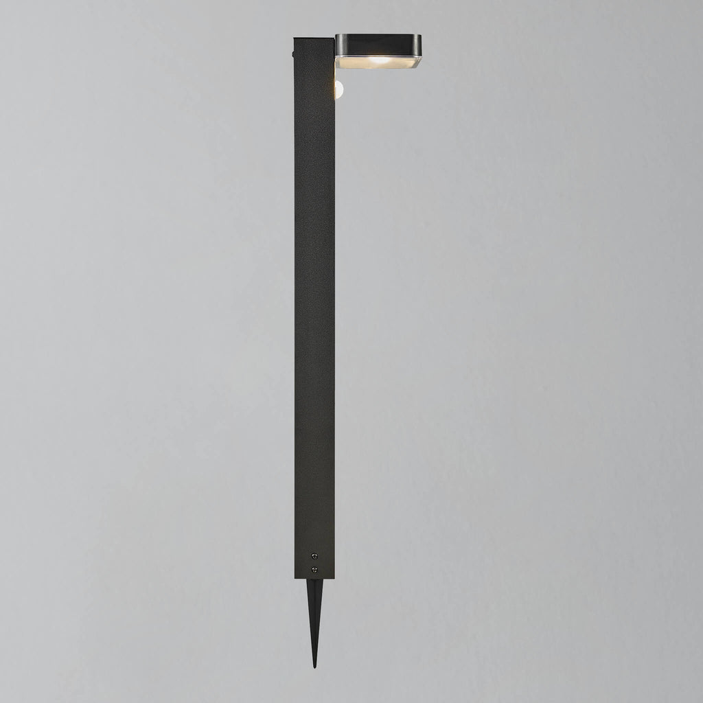 Rica Square LED Garden Solar Spike Light, Black