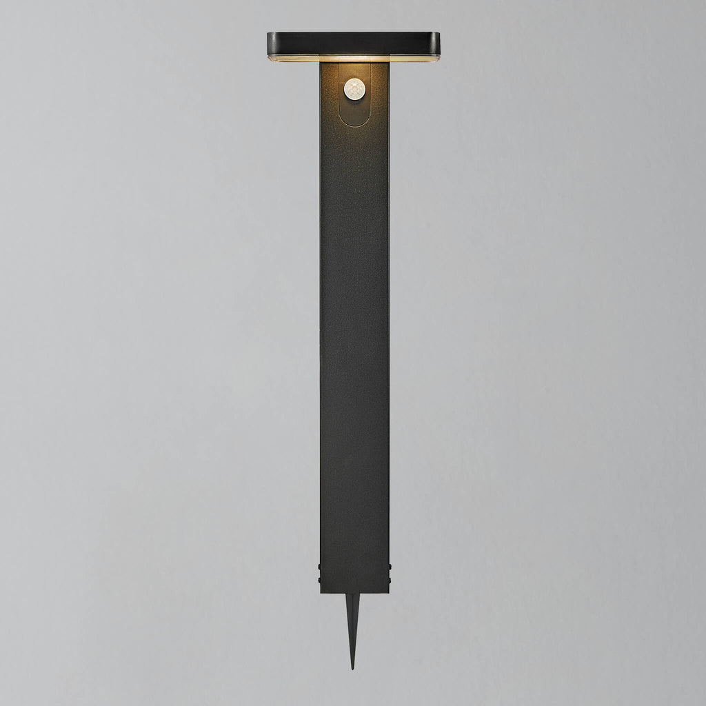 Rica Square LED Garden Solar Spike Light, Black
