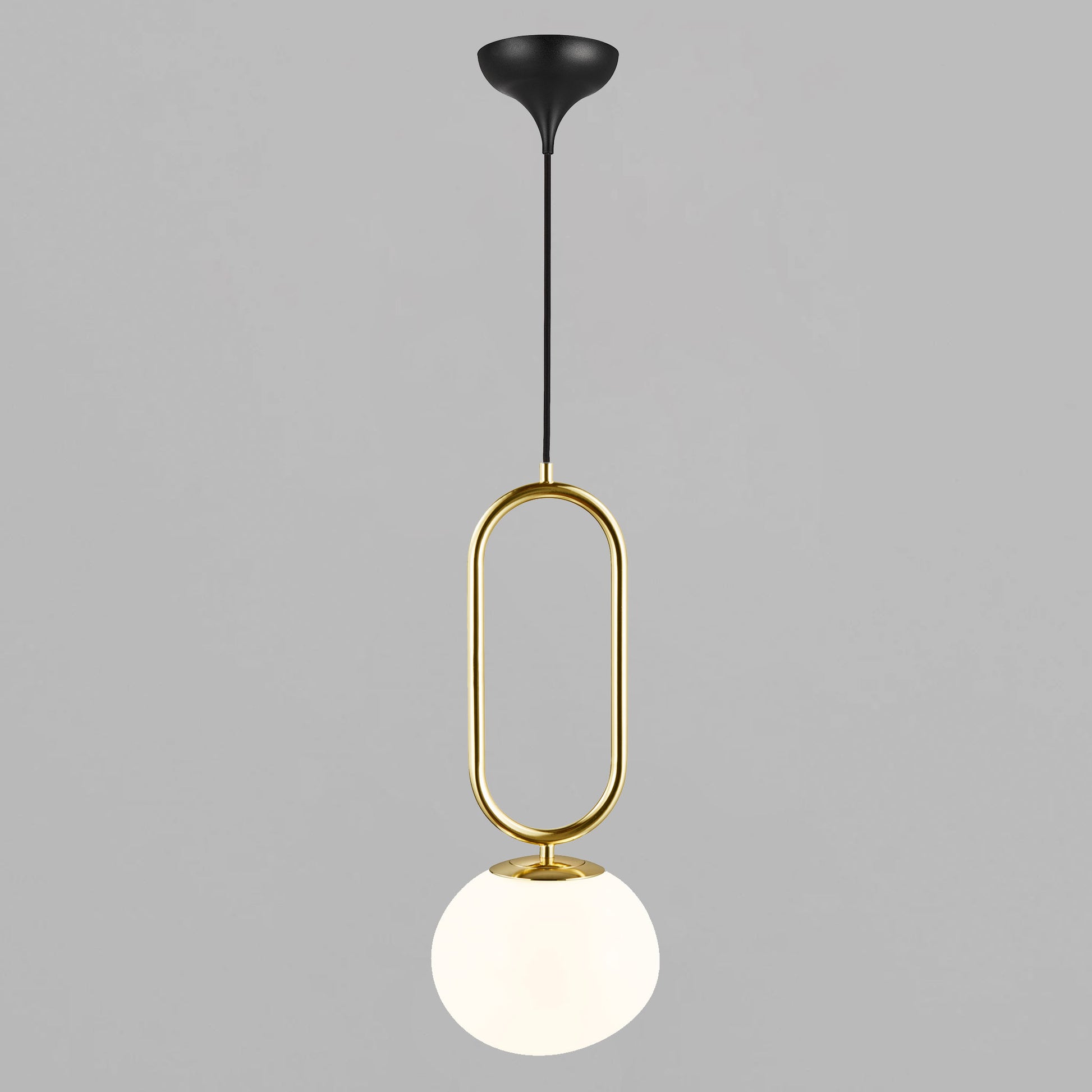 Shapes 27 Pendant Light, Brass/Opal