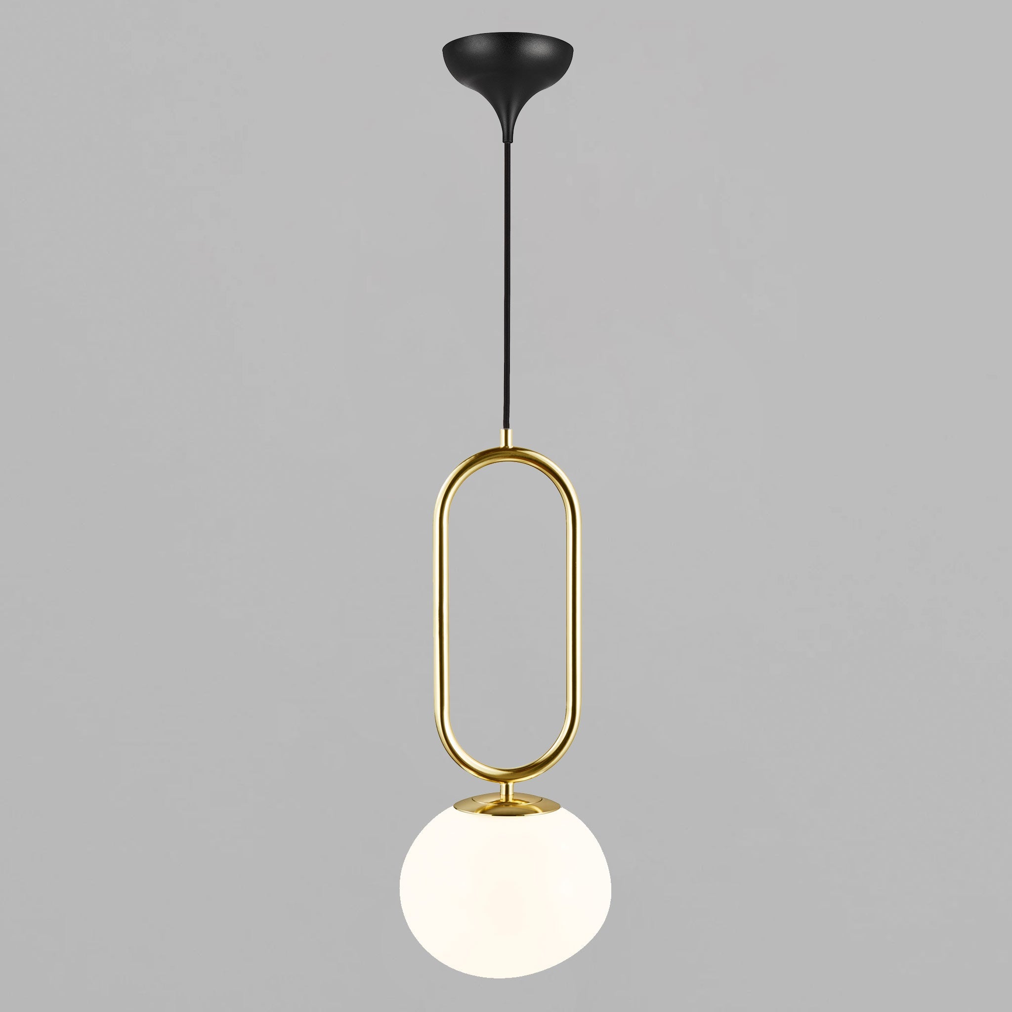 Shapes 27 Pendant Light, Brass/Opal
