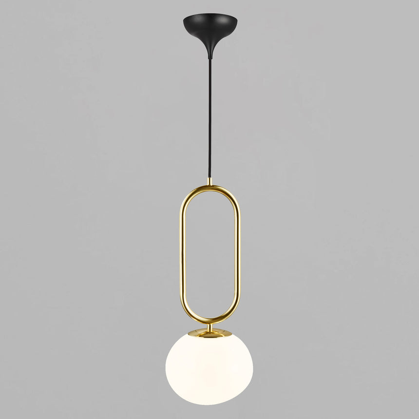 Shapes 27 Pendant Light, Brass/Opal