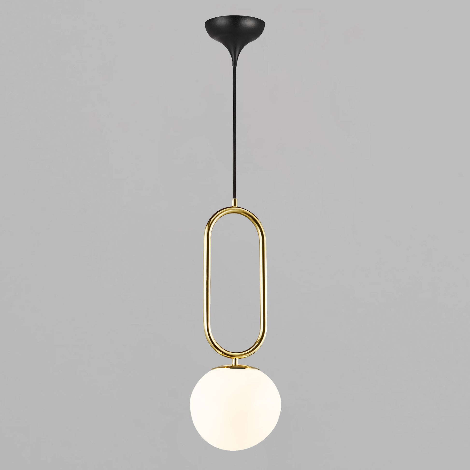 Shapes 27 Pendant Light, Brass/Opal