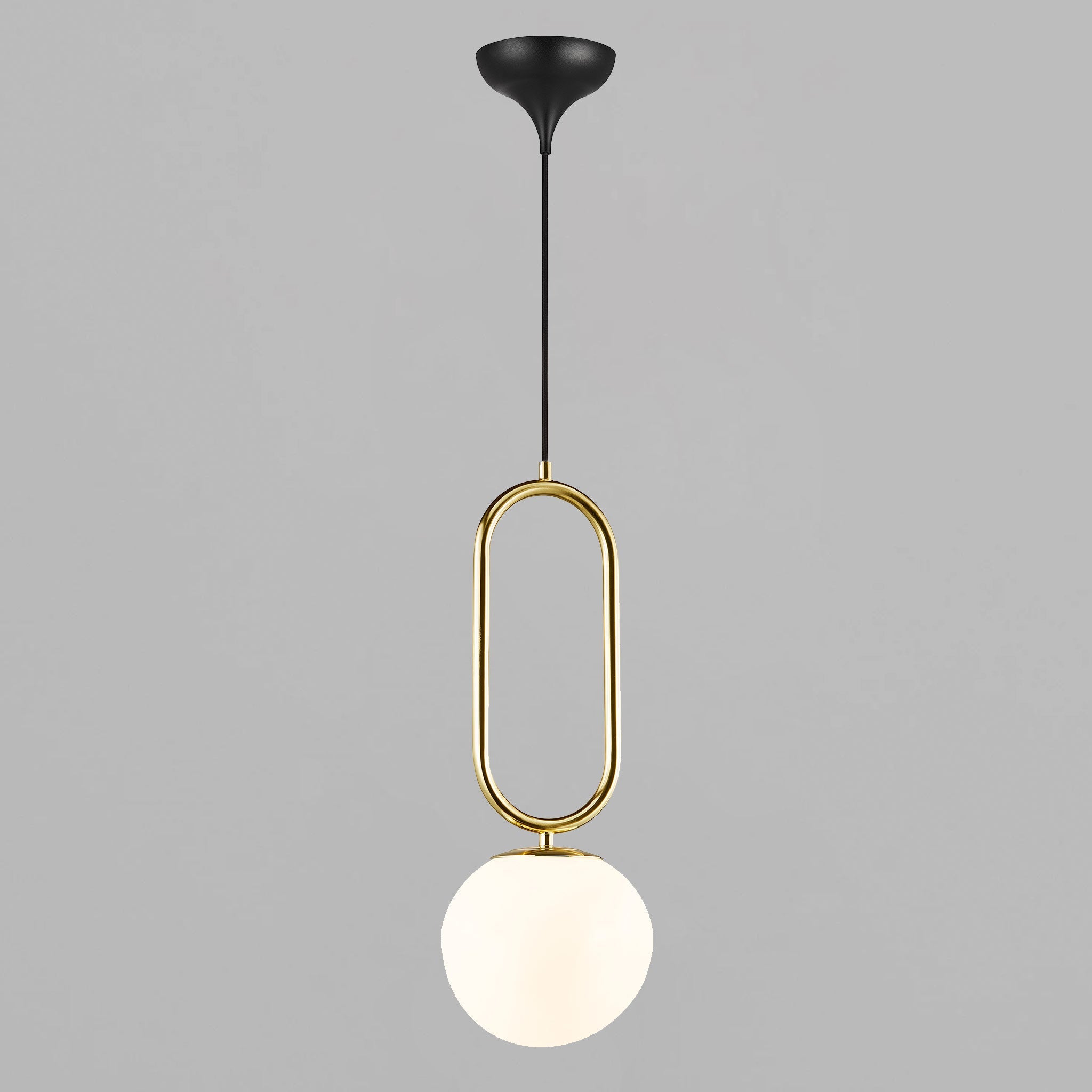 Shapes 27 Pendant Light, Brass/Opal