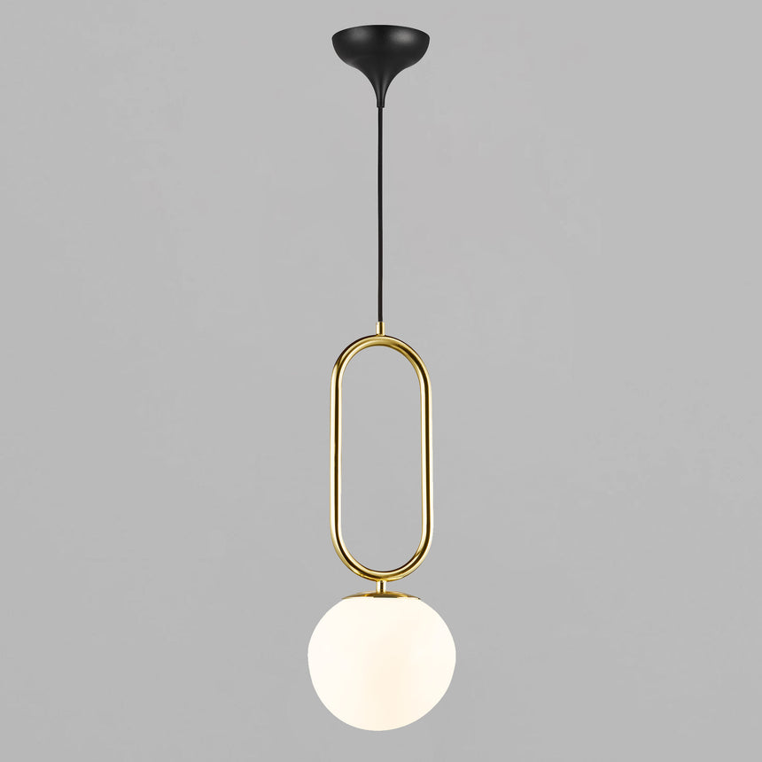 Shapes 27 Pendant Light, Brass/Opal
