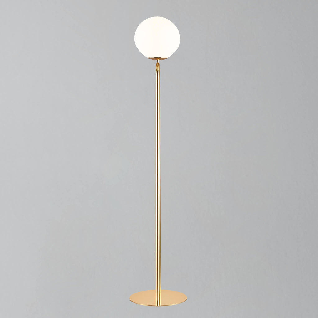 Shapes Floor Lamp, Brass/Opal