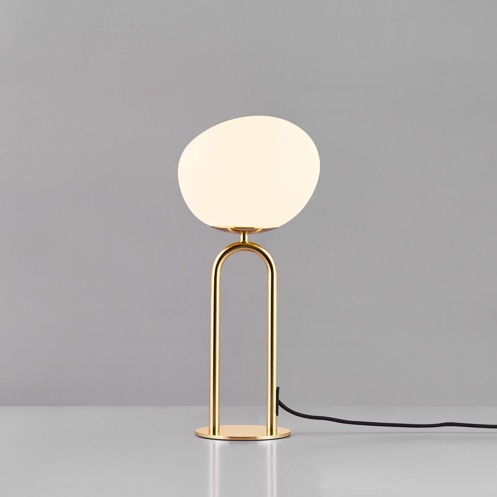 Shapes Table Lamp, Brass/Opal
