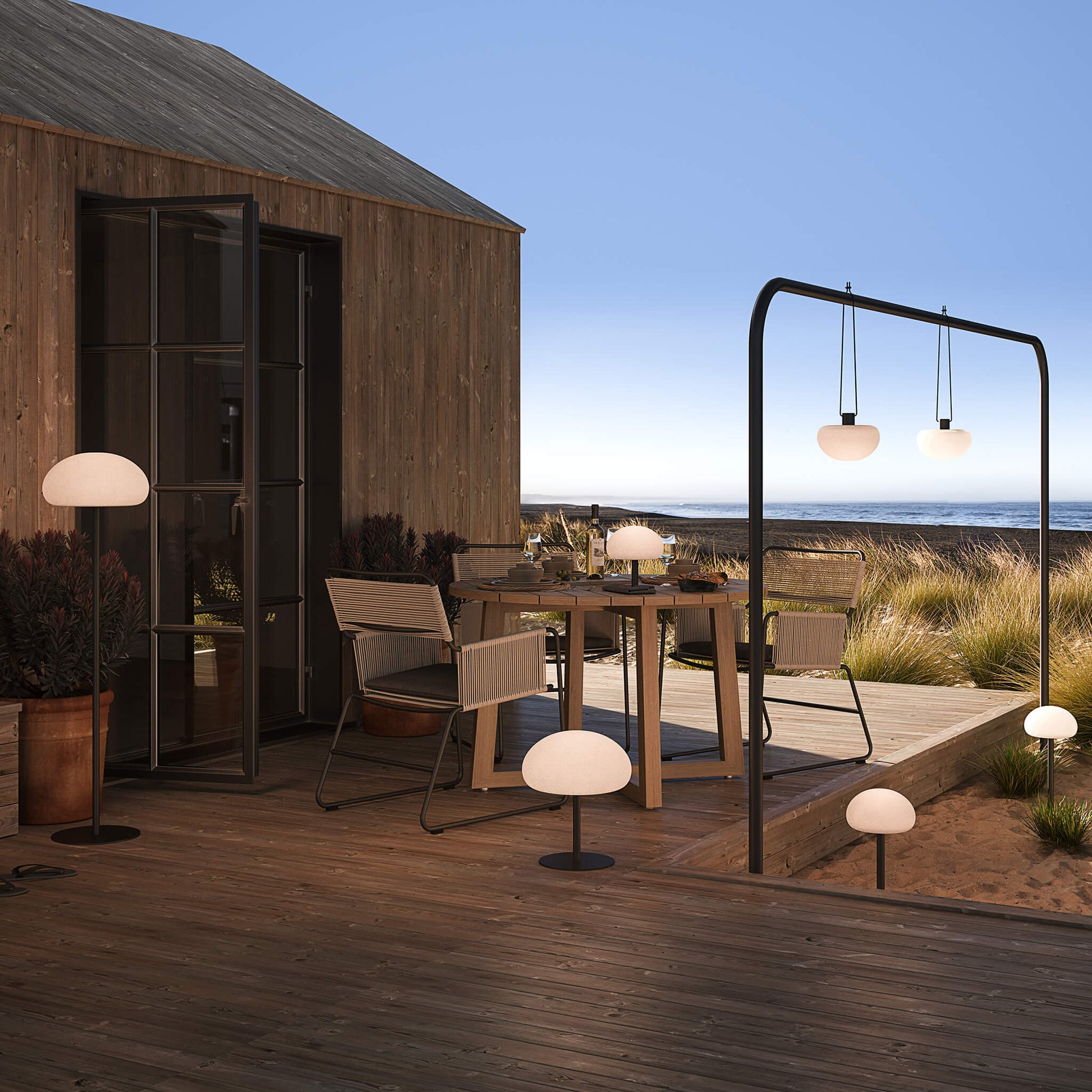 Sponge 20 Rechargeable Hanging Lamp, Black/Opal