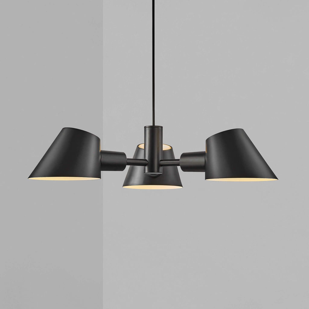 Stay 3 Light Pendant Light, Black