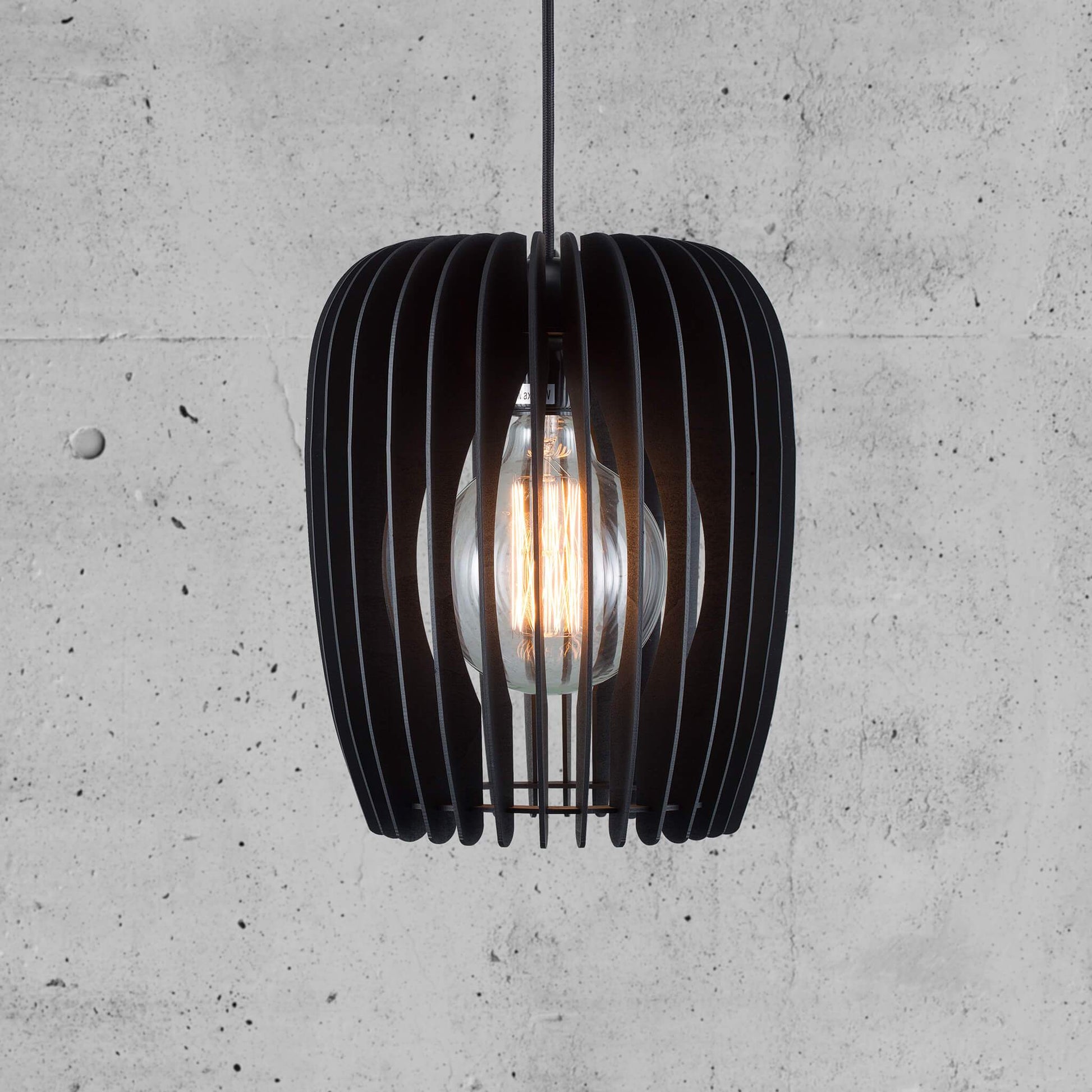 Nordlux Tribeca 24 Wooden Pendant - Black-Lampsy