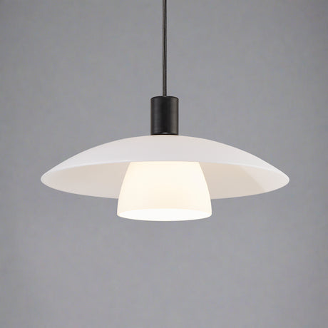 Verona Pendant Light, Black/Opal