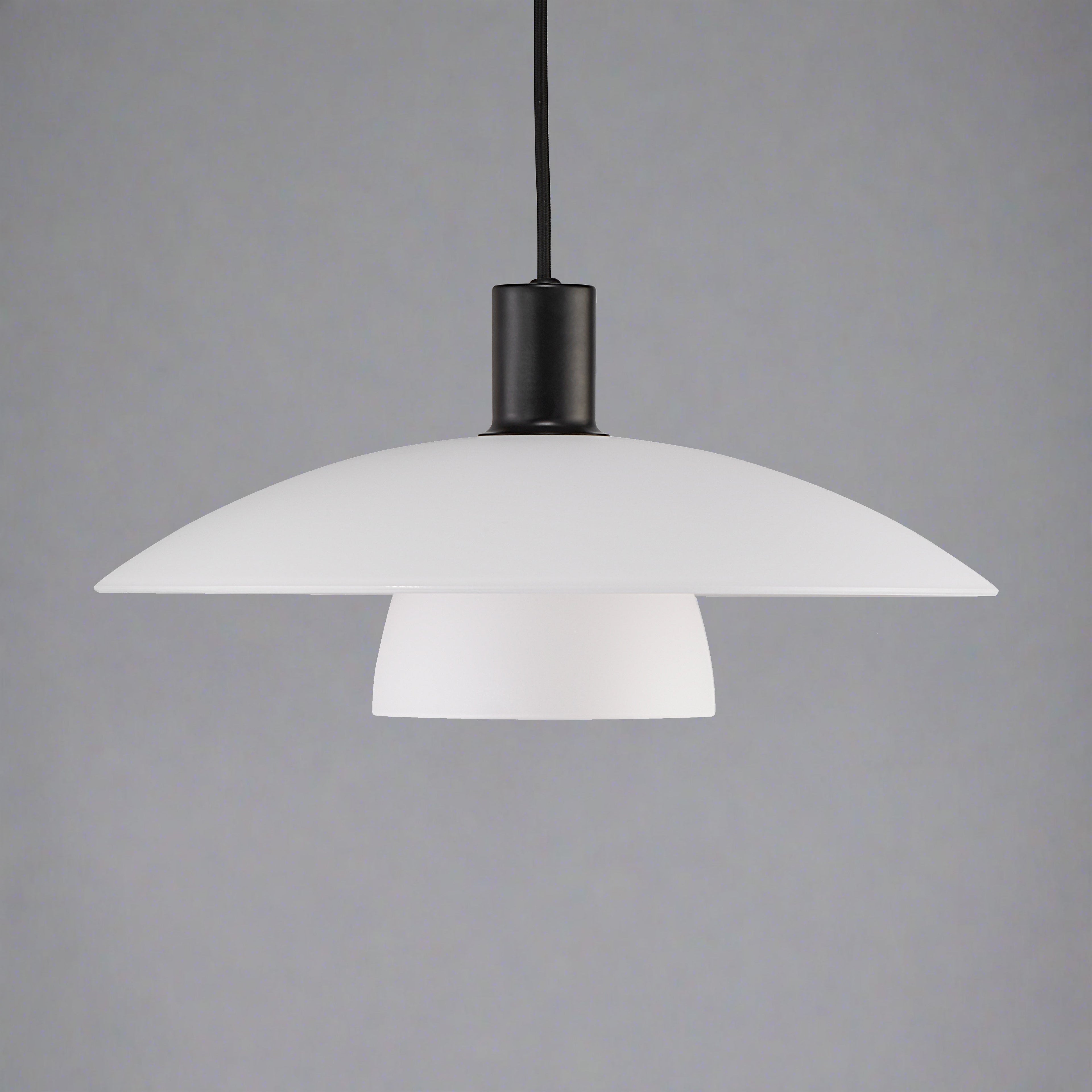 Verona Pendant Light, Black/Opal