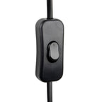 Close-up of the black in-line cord switch on the Nyla Plug-In Dome Wall Light