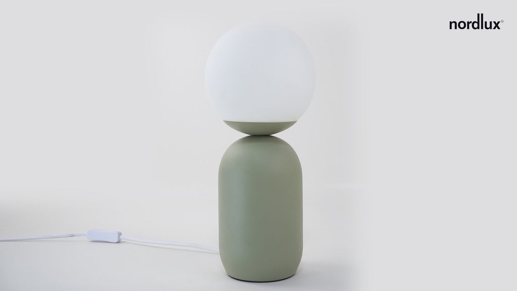 Notti Frosted Glass Globe Table Lamp