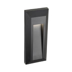 Selsey Oblong LED Wall & Step Light in graphite, angled view showing the shallow 2.7cm projection