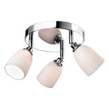 Sola 3 Spotlight Bathroom Ceiling Plate, Chrome