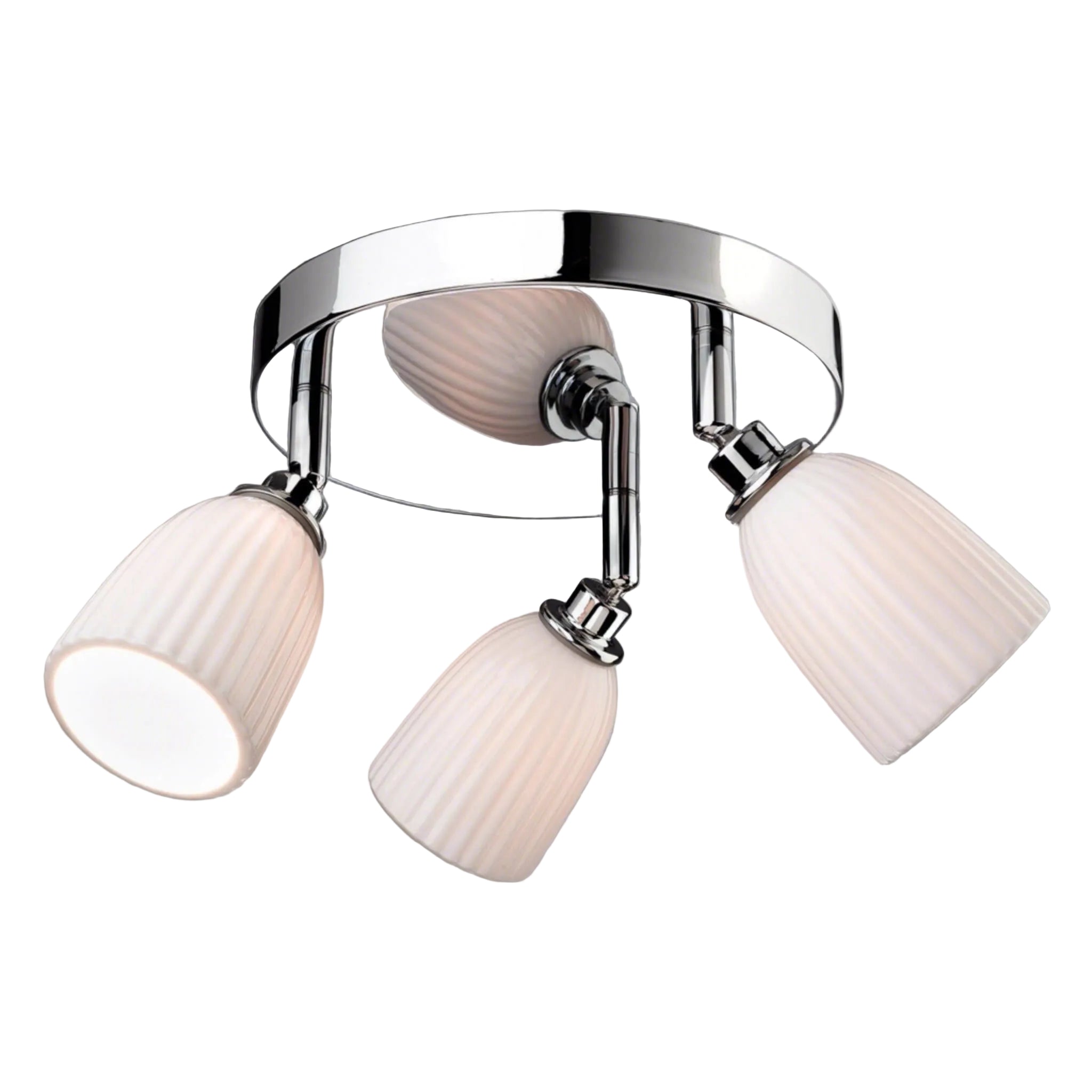Sola 3 Spotlight Bathroom Ceiling Plate, Chrome