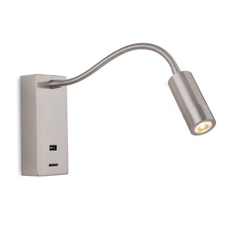 Wren LED Flexible Wall Spotlight with USB Charger