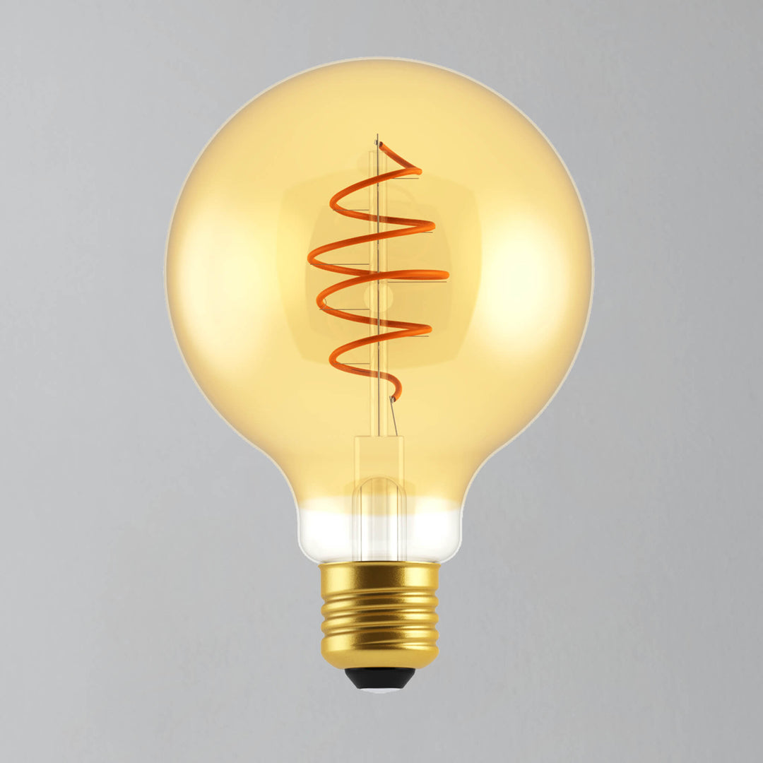 Deco Spiral 9.5cm Globe 5w LED Filament Bulb E27