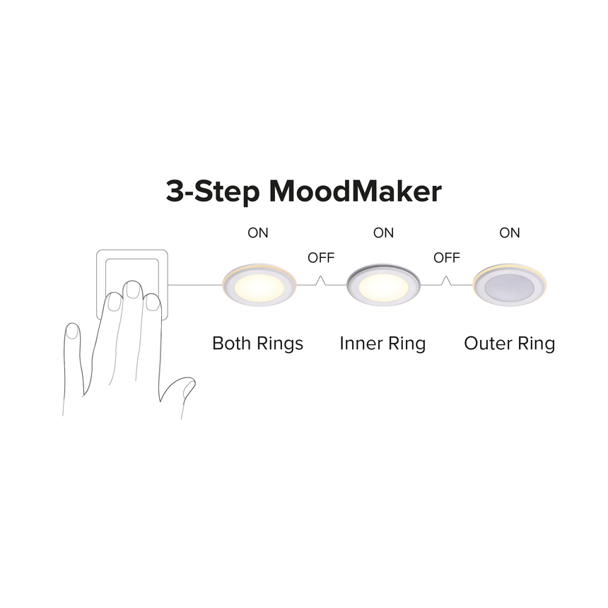 Nordlux Elkton LED Downlight with 3-Step MoodMaker - -Lampsy