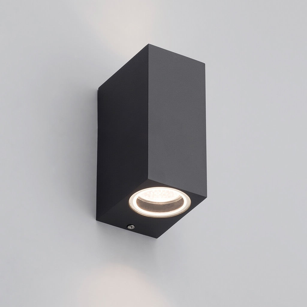 Lampsy Axel Cube Up & Down Wall Light - Anthracite-Lampsy