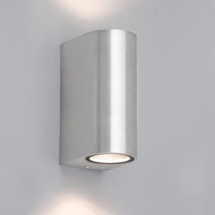 Lampsy Axel Round Up & Down Wall Light - Stainless Steel-Lampsy