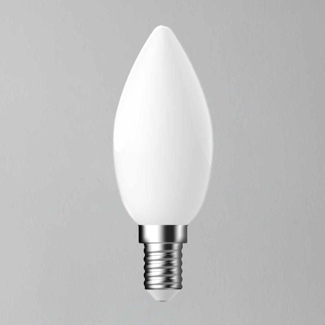 E14 470lm 5.4w C35 Candle Opal LED Dimmable Warm White Light Bulb