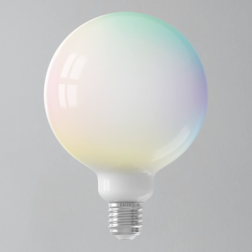 Calex 5.5w G125 Globe RGBW Smart Opaline LED Bulb