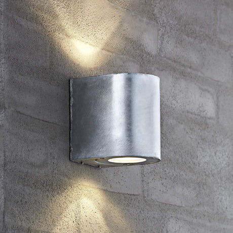 Nordlux Canto 2 LED Wall Light - Galvanised-Lampsy