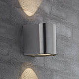 Nordlux Canto 2 LED Wall Light - Stainless Steel-Lampsy