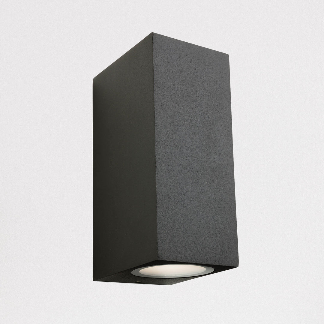 Lampsy FLR Capital Cube Outdoor LED Wall Light - Black - -Lampsy