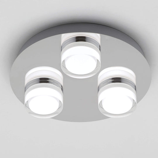 Lampsy Cole 3 Light Round LED Bathroom Light - -Lampsy