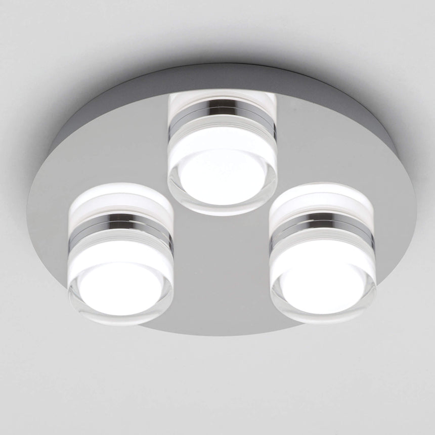 Lampsy Cole 3 Light Round LED Bathroom Light - -Lampsy