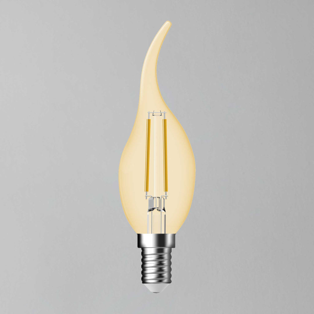 E14 400lm 4.8w Bent-tip Candle LED Filament Dimmable Light Bulb