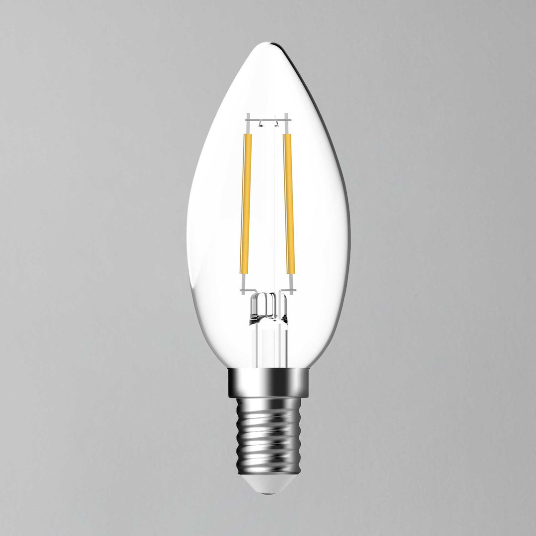 E14 470lm 4.8w C35 Candle LED Filament Dimmable Warm White Light Bulb