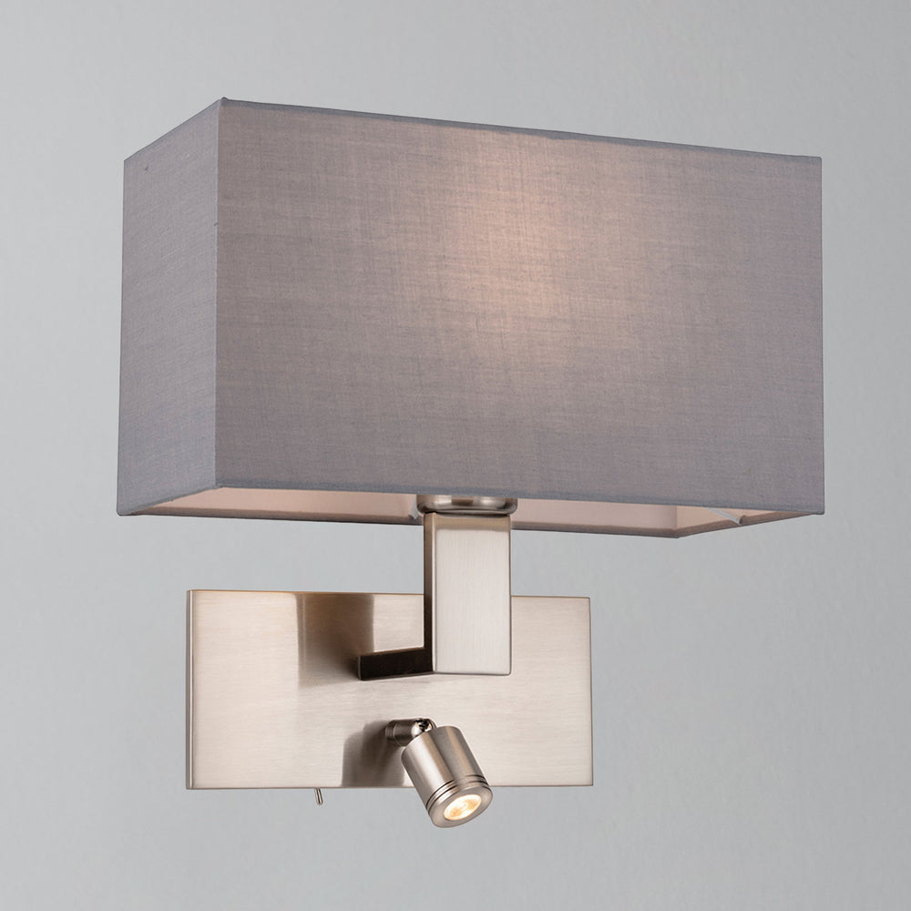 Kace Shaded Wall Light with Reading Spotlight
