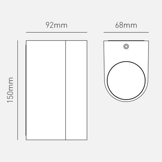 Lampsy Axel Round Up & Down Wall Light - -Lampsy
