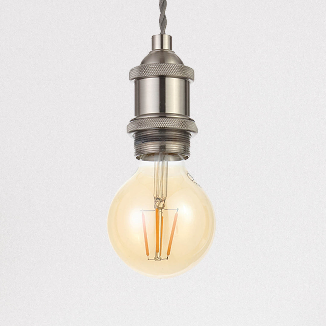 Lampsy Lumit Edison Pendant Light - Satin Nickel-Lampsy