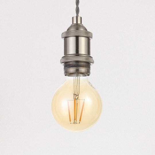 Lampsy Lumit Edison Pendant Light - Satin Nickel-Lampsy