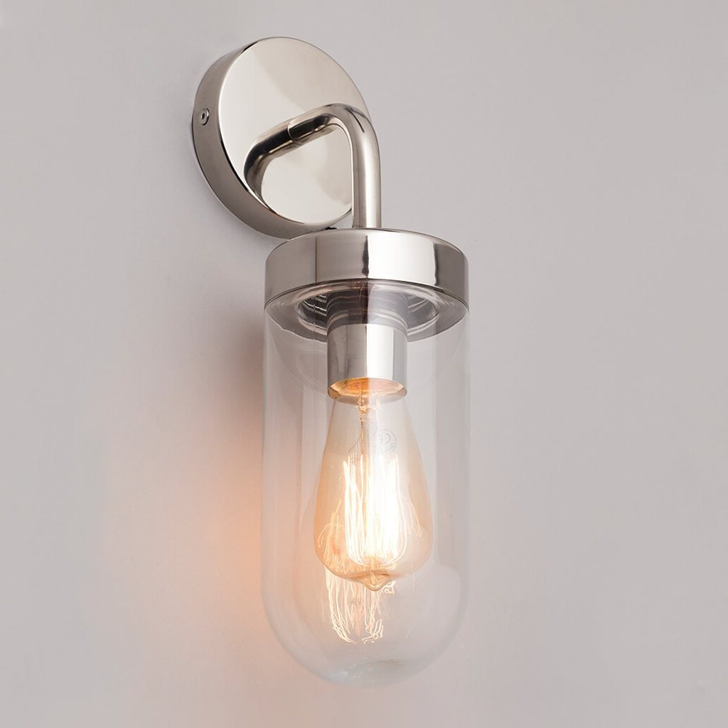 Lampsy Lander Wall Lantern - Polished Steel-Lampsy