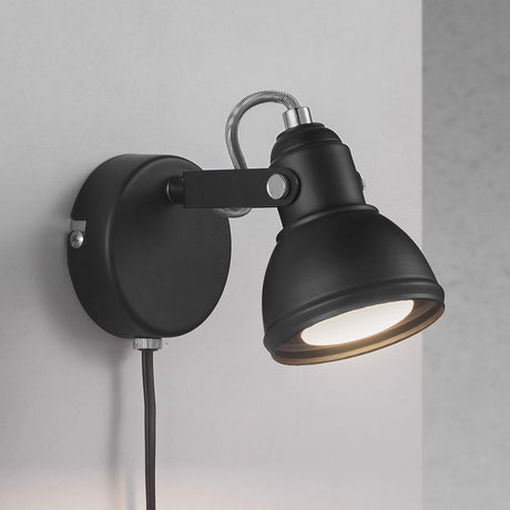 Nordlux Aslak Wall Lamp - Black-Lampsy