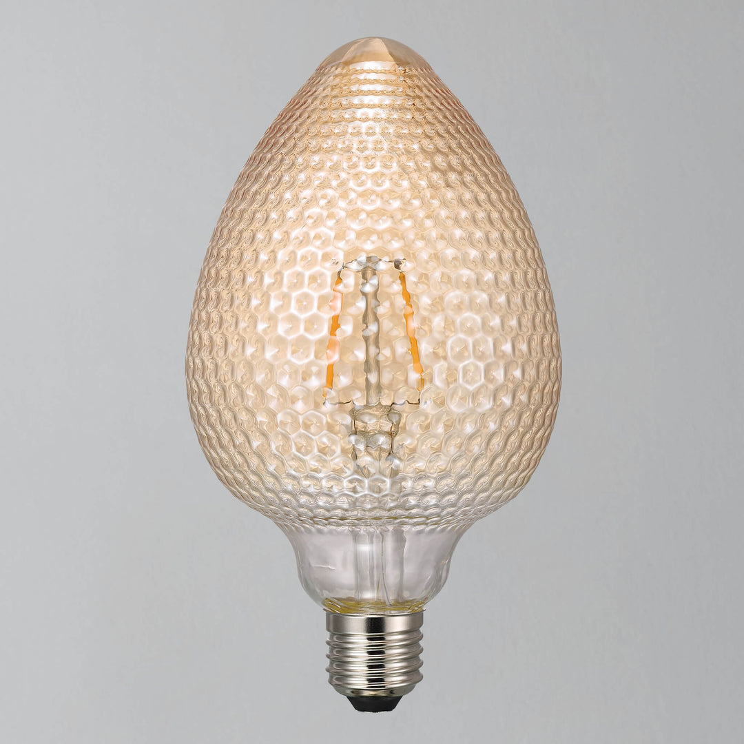 Avra Basic E27 1.5w Amber LED Filament Light Bulb