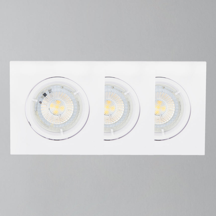 Carina Square Tiltable Downlights - 3 Pack