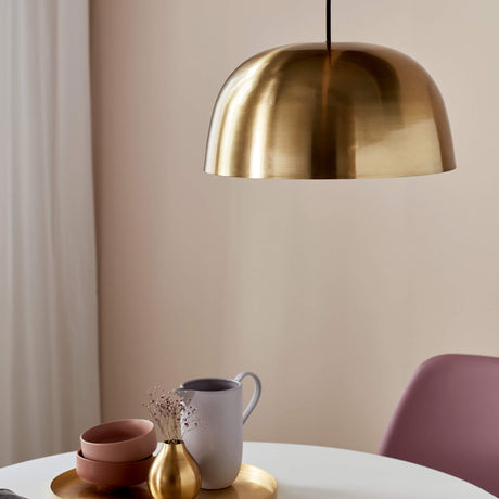 Nordlux Cera Brass Dome Pendant Light - -Lampsy