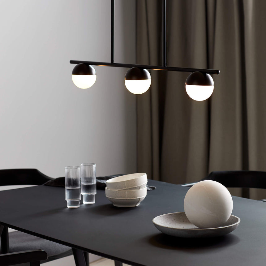 Nordlux Contina 3 Light Island Pendant Light - Black-Lampsy