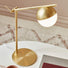 Nordlux Contina Swing Arm Table Lamp - Brass-Lampsy