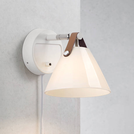 Nordlux Strap 15 Wall Light - Glass-White-Lampsy