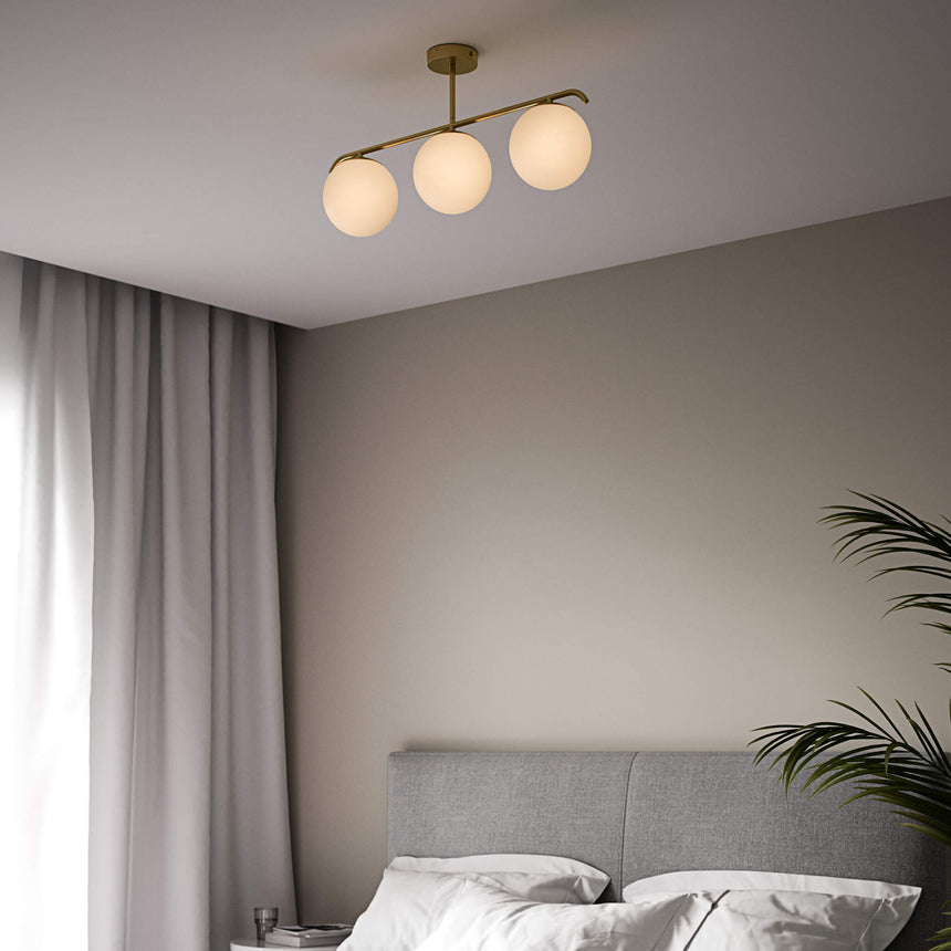 Nordlux Grant 3 Light Semi-flush Ceiling Light - -Lampsy