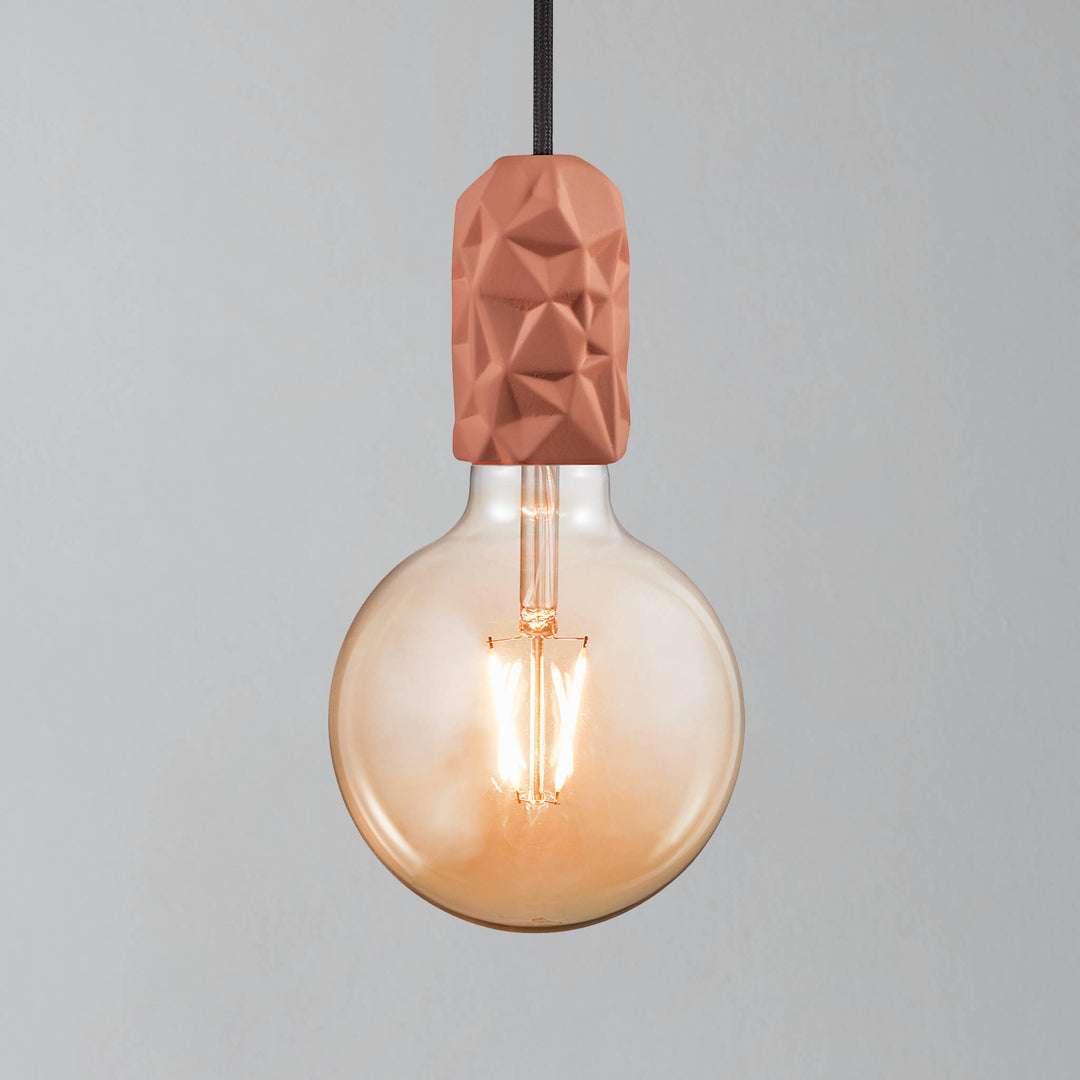 Nordlux Hang Geometric Porcelain Mini Pendant Light - Terracotta-Lampsy