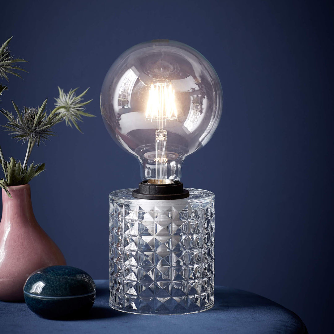Nordlux Hollywood Mini Glass Table Lamp - Clear-Lampsy